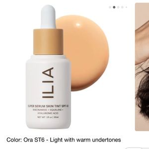 Ilia Super Serum Skin Tint SPF 40 Foundation. ST6